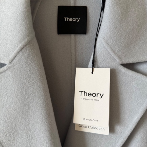 Theory Clairene Blazer in Harbor Melange (blue-gray), M - Picture 3 of 5